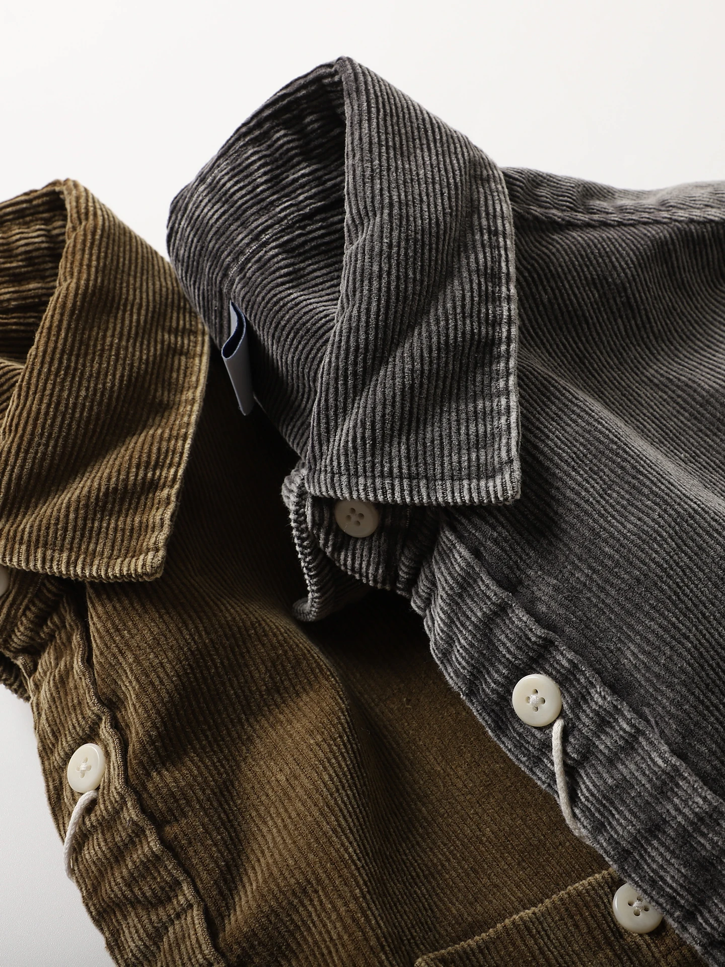 

Retro Waed Pure Cotton Heavyweight Thi Corduroy Long Sve irt Casual Japanese Sle Men's Outerwear Loose Fit Button up