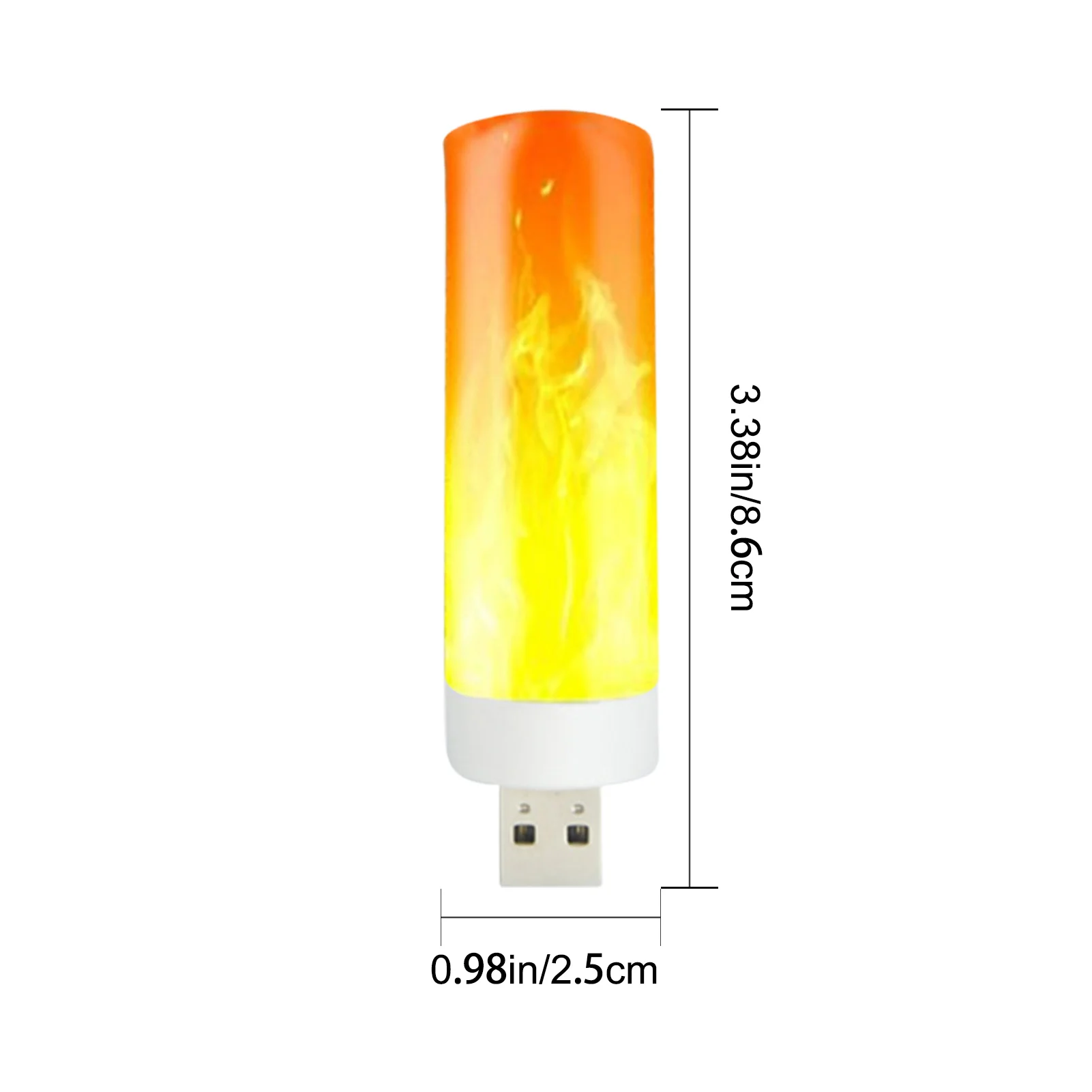 Lámpara LED con efecto de llama, Bombilla parpadeante dinámica de simulación USB, luz nocturna decorativa Interior, decoración de jardín