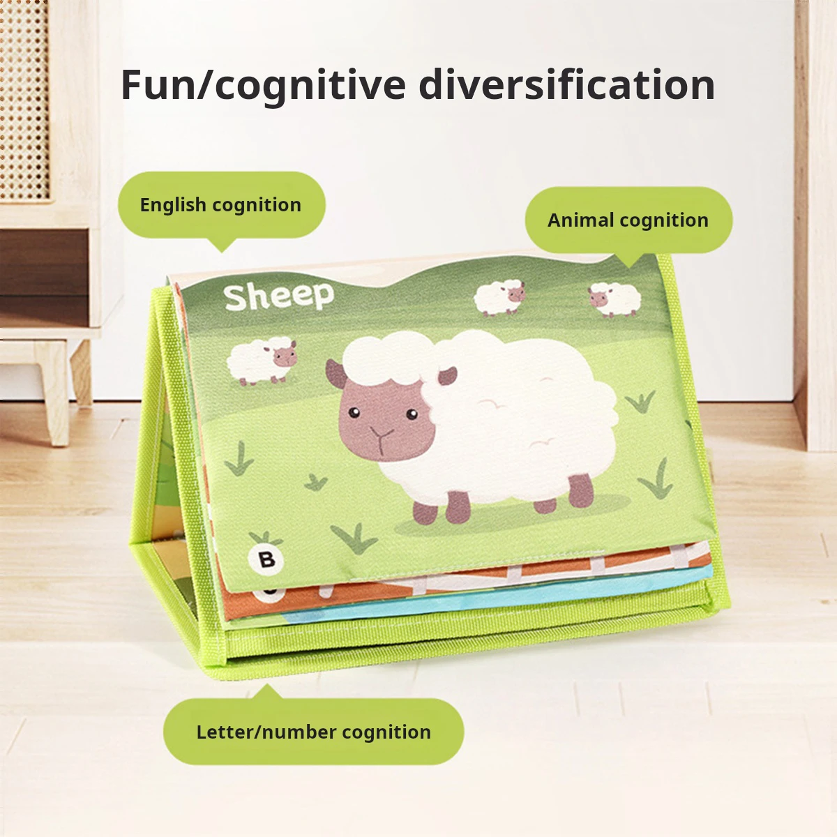 아기 하피 거울 조기 교육 동물 달력 헝겊 책 아기 흑백 계몽 3 차원 어린이 장난감