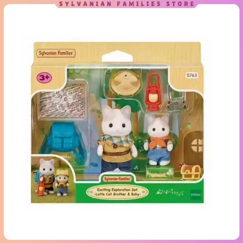 LLavero Original de Sylvanian Families, ropa, muebles de Sorpresa, figuras de Chihuahua, Accesorios, muñeca familiar, juguete, gato de aventura