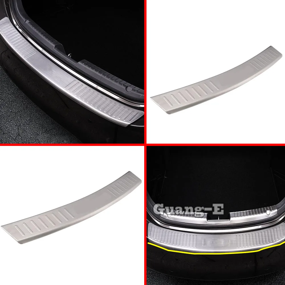 

External Rear Bumper Stick Trunk Cover Stainless Steel Plate Pedal Trim For Mazda6 Mazda 6 Atenza 2014 2015 2016 2017 2018 2019