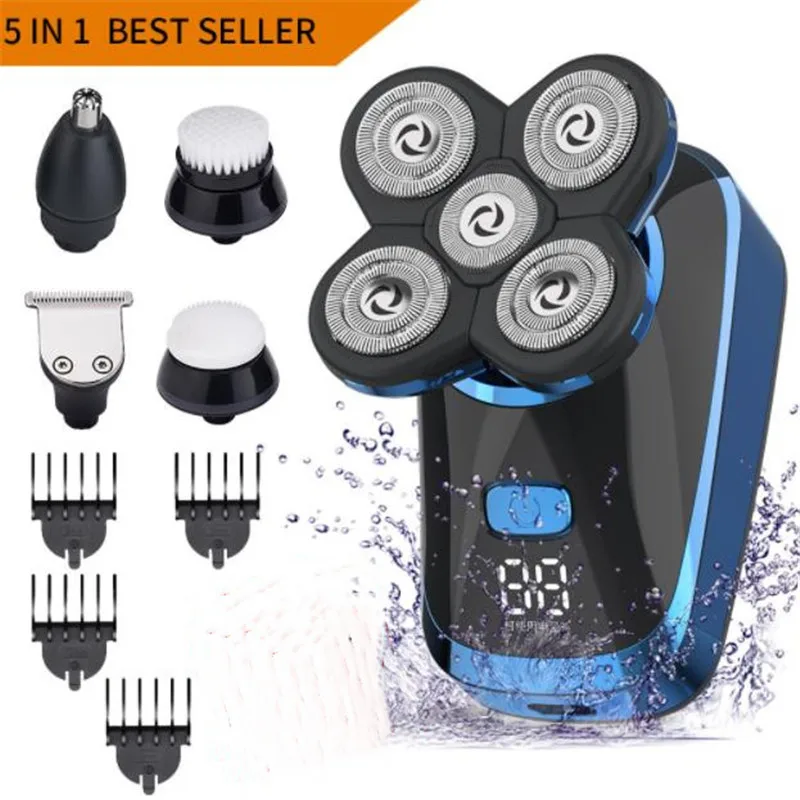 

Washable Electric Balding Head Shaver Skull Shaving Machine For Man Razor Face Hair Clipper Trimmer All In One Men Grooming Kit