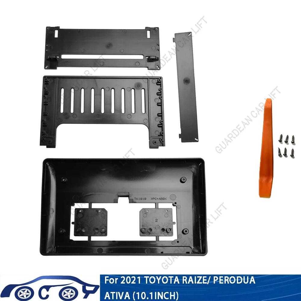 10.1 Inch Car Radio Fascia For 2021 TOYOTA RAIZE/ PERODUA ATIVA Stereo Player 2DIN Head Unit Dash Frame Panel Installation Trim