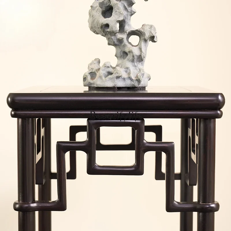 *حامل زهور من خشب الصندل الأحمر، بخور Tingqin Tuming، عدة حامل بونساي للتخزين على الطراز الصيني