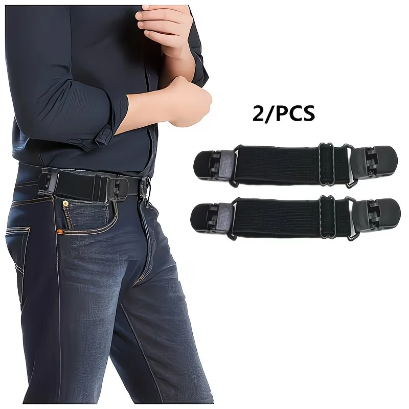 2-Piece Set, Elastic Hidden Belts, Unisex Design, Lazy No-buckle Pants Belt with Waist Tightening Function, Simple & Portable