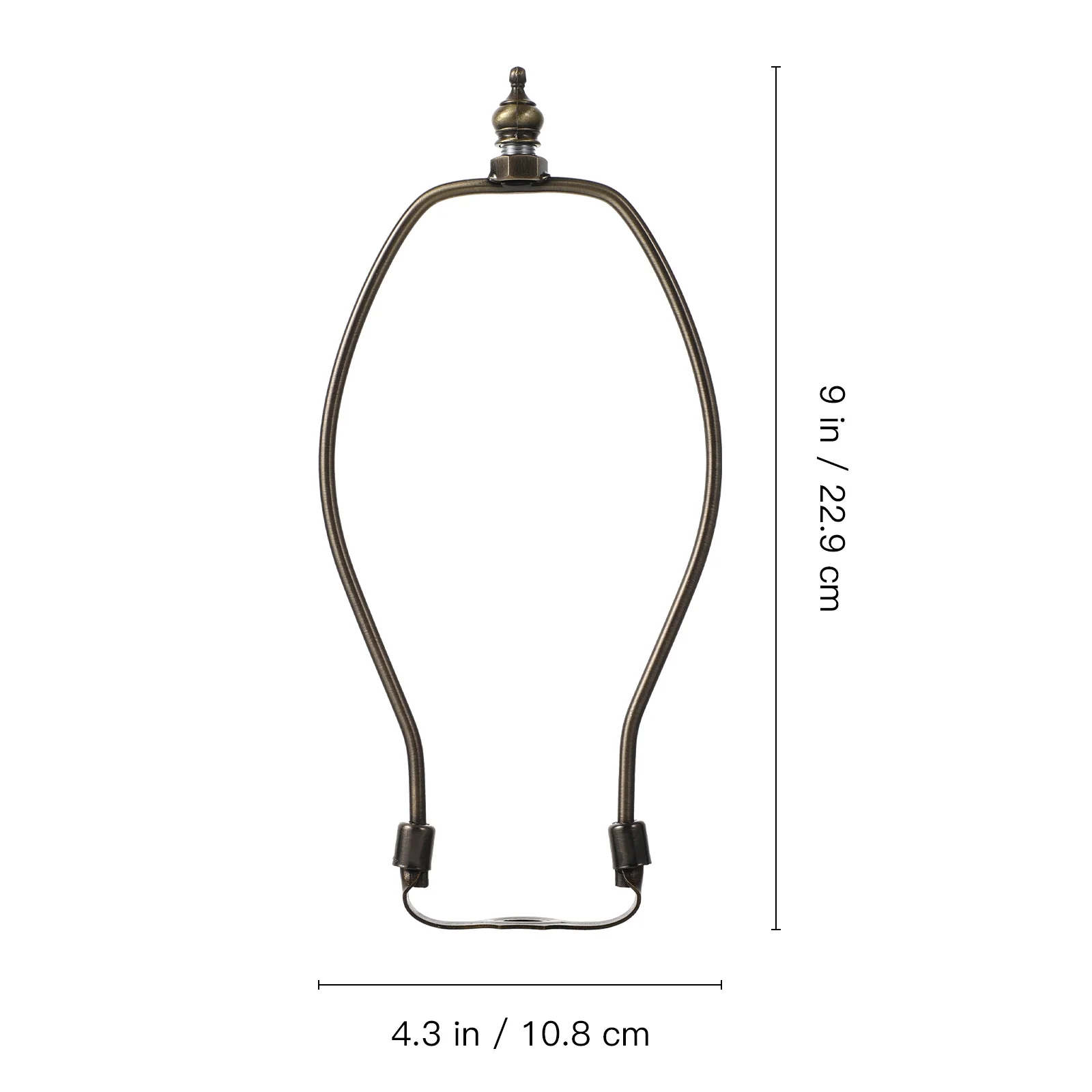 1Pcs 8 Inch Bronze Horn Lamp Rack Metal Bracket Safe and Durable Practical Home Decoration Lamp Harp Holder Horn Light Bracket