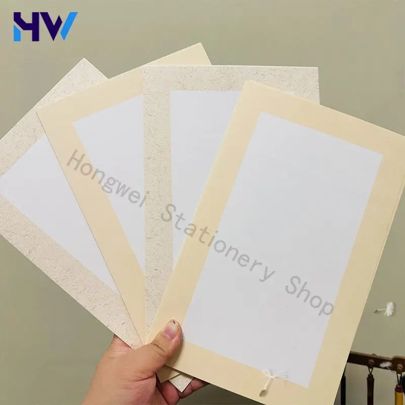 Imagen 6: HVV 50 Piezas de Papel Xuan Profesional para Arte, Cartulina Gruesa con Superficie de Espejo para Pintura China, Acuarela y Caligrafía