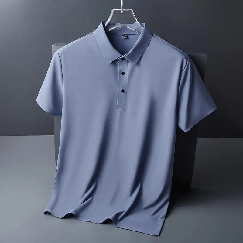 

Summer Thin Ice Silk Shirt Short Sleeve Turn-down Collar Business Casual T-shirt Fashionable Urban Loose Fit Ladies Shirt