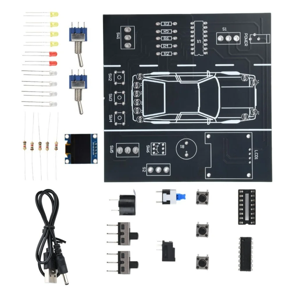 PCB-Based Car Driving Simulation Kit for Learning Soldering and Understanding Vehicle Lighting Circuit Operation