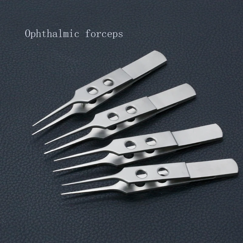 Double eyelid eye tweezers Fat tweezers Burying tool with teeth tweezers Small 8cm stainless steel eye tweezers with teeth