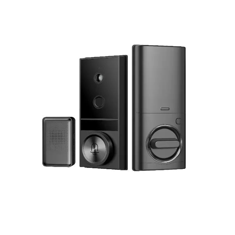 New Automatic Electronic Digital Door Handle Lock Intelligent Fingerprint Lock with Smart Bolt for Home Security Access