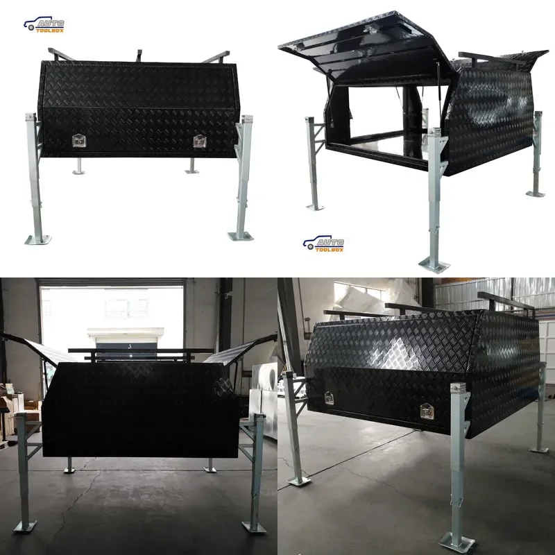 BH-C1800JB Waterproof Aluminum Truck Tool Box 3 Door Pickup Canopy Storage Chest Heavy Duty Powder Coated Utility Case