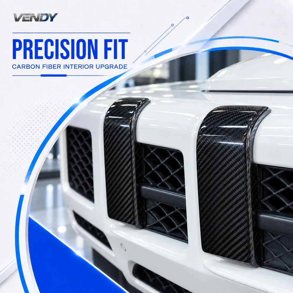 Real Carbon Fiber For Mercedes Benz G Class W463 2019-2020 Front Bumper Decorative Panel Protective Cover Trim Accessories