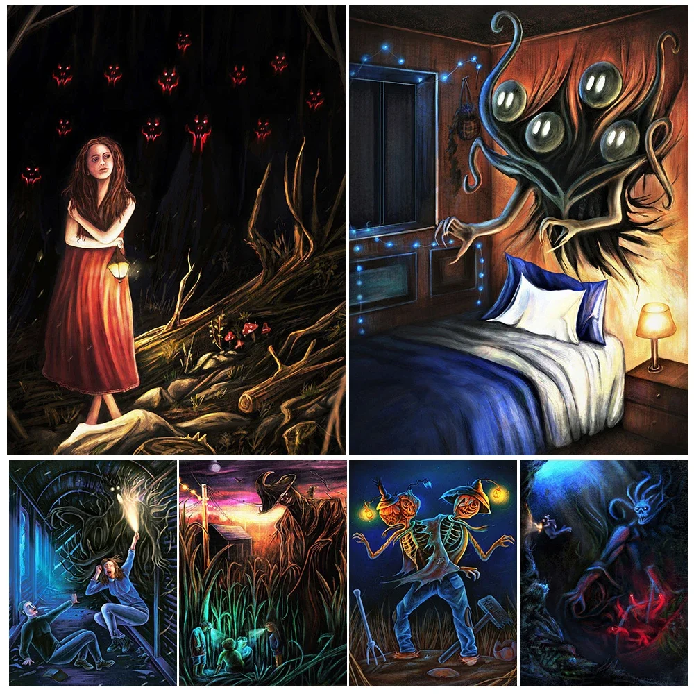 

Pagan Slavic Folklore Ghost Wall Art Fantasy Magic Nature Canvas Print Cryptid Demonic Creature Art Poster Print Home Decor