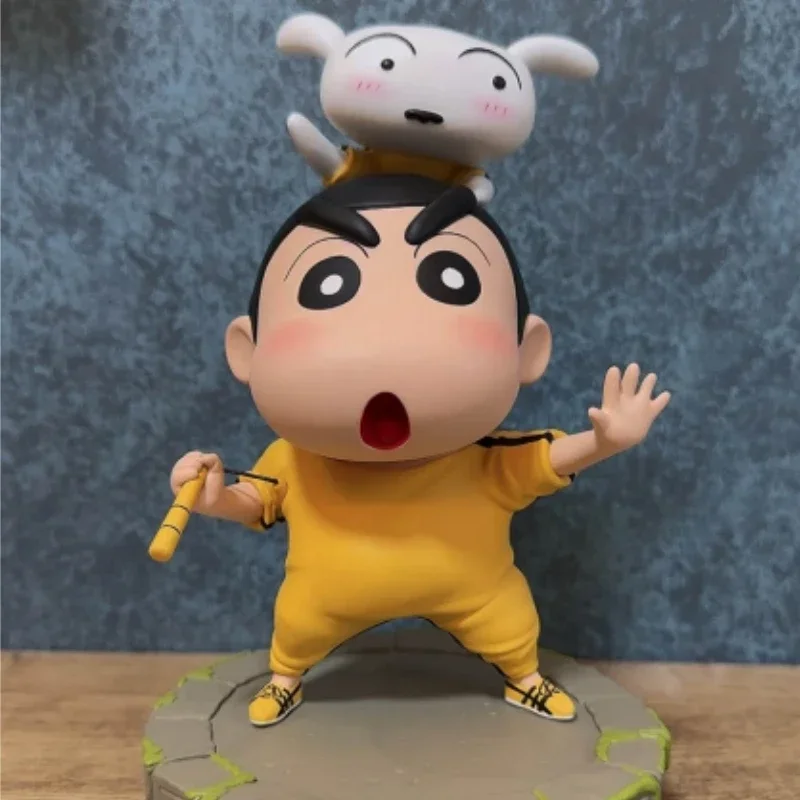 Genuine Crayon Shin-chan  Anime Figure 15cm Kung Fu Shin-nohara Shin-nosuke Cos  Tide Play Doll Desktop Collection Gift