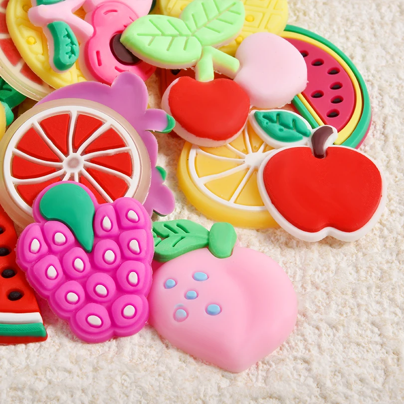 

10/30/50Pcs Plastic Colorful Cute Fruits Watermelon Cantaloupe Strawberry Charms For Jewelry Hair Clip Phone Case Accessories