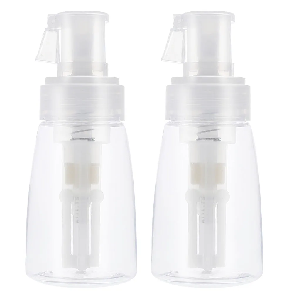 

2PCS Powder Spray Bottle for Travel Daily Use Durable Reusable Salon Barber Barbershop Empty Refillable Container PET