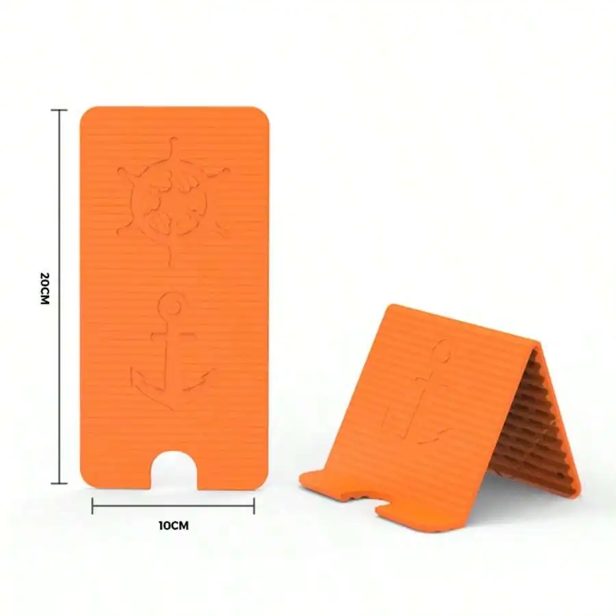 

Silicone Foldable Phone Stand Desktop Tablet Holder Portable Lazy Bracket Universal Orange