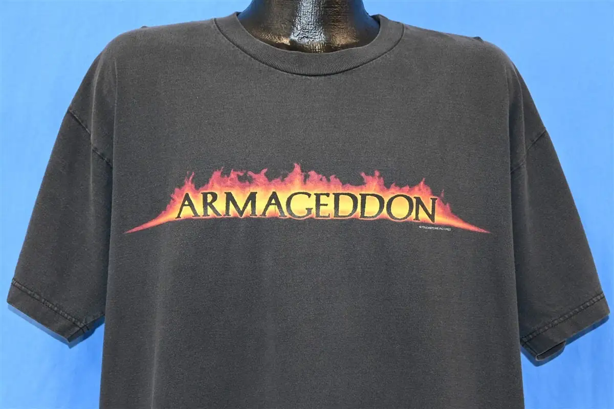 90s Armageddon Heads Up Sci Fi Michael Bay Disaster Movie T Shirt Extra Large