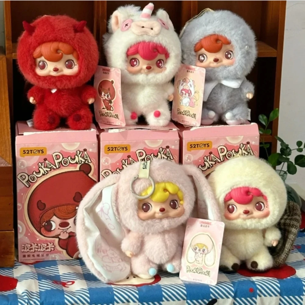

POUKA Blind Box Plush Vinyl Doll Cute Action Figure Mystery Box Anime Figures Surprise Bag Collection Model Dolls Character Gift