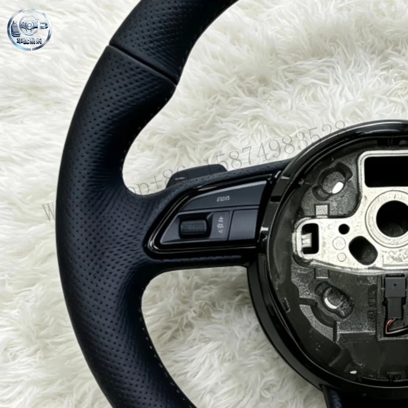 For Audi S1 S4 S5 S7 S8 A3 A4 A5 S3 A6 A1 B9 B8.5 B8 R8 TTRS TTS Q3 TT Q5 Black Leather Steering Wheel Hot Sale