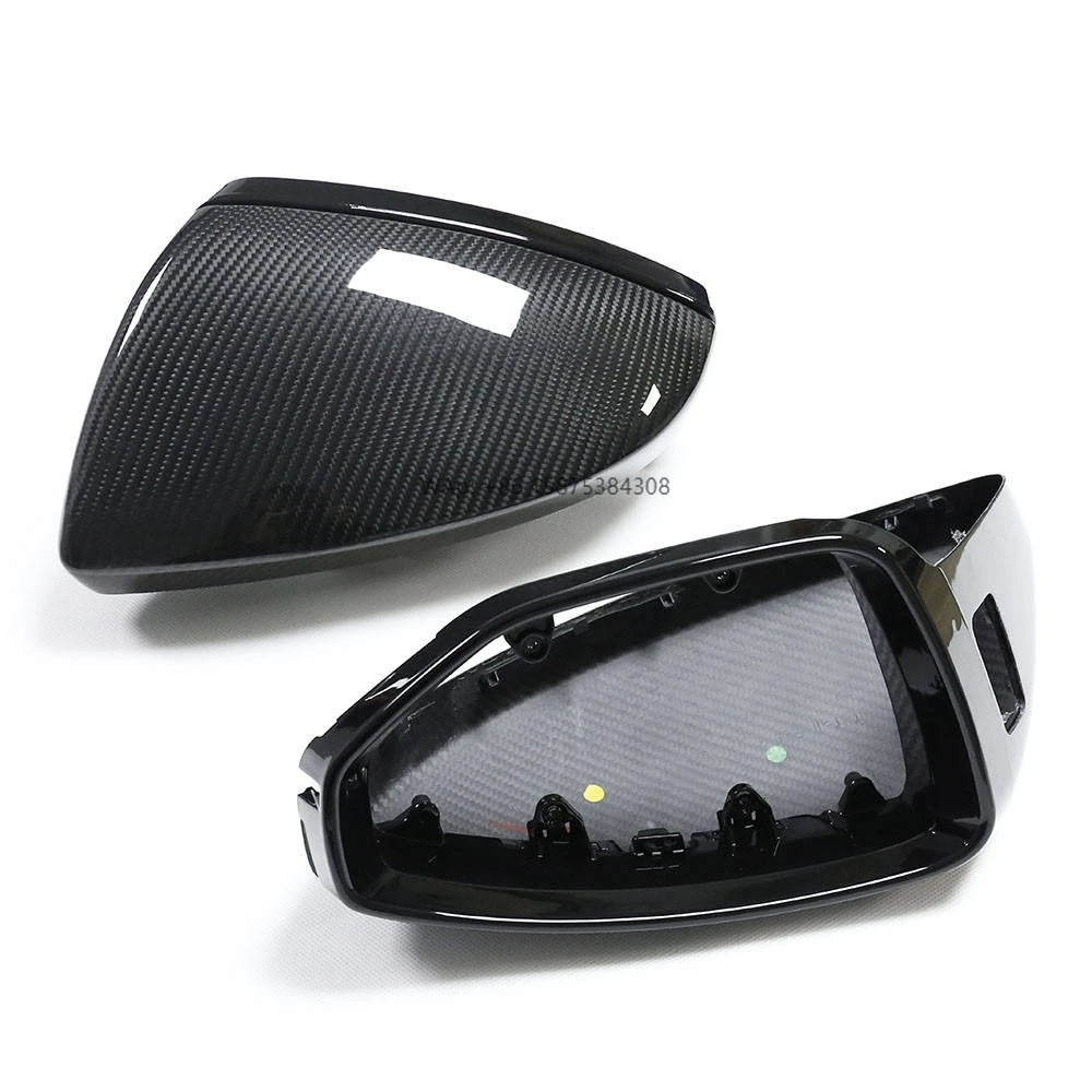 

Dry Carbon Fiber Auto Mirror Cover forA6 S6 RS6 C8 A7 S7 RS7 A8 2018+ with Side Assist Hole Replacement Style