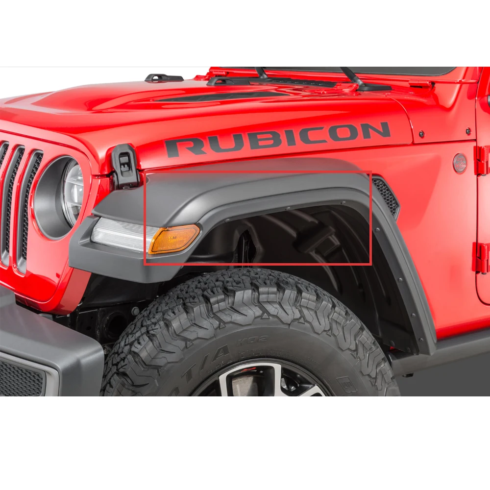 Full Set Front Rear Fender Flares Extensions Kit For Jeep Wrangler 2018+ Off Road Modification Parts