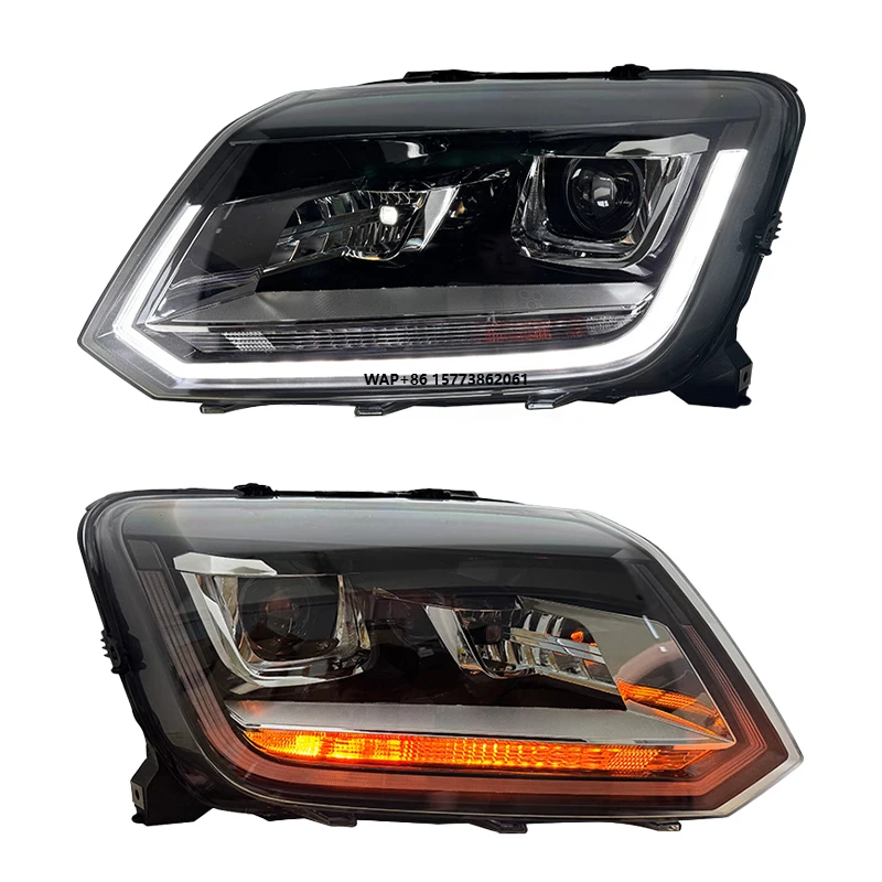 

2 Pieces for Amarok Accessories Front Head Light Assembly 2011 2012 2015 Headlights Upgrade High Config LED Headlamp