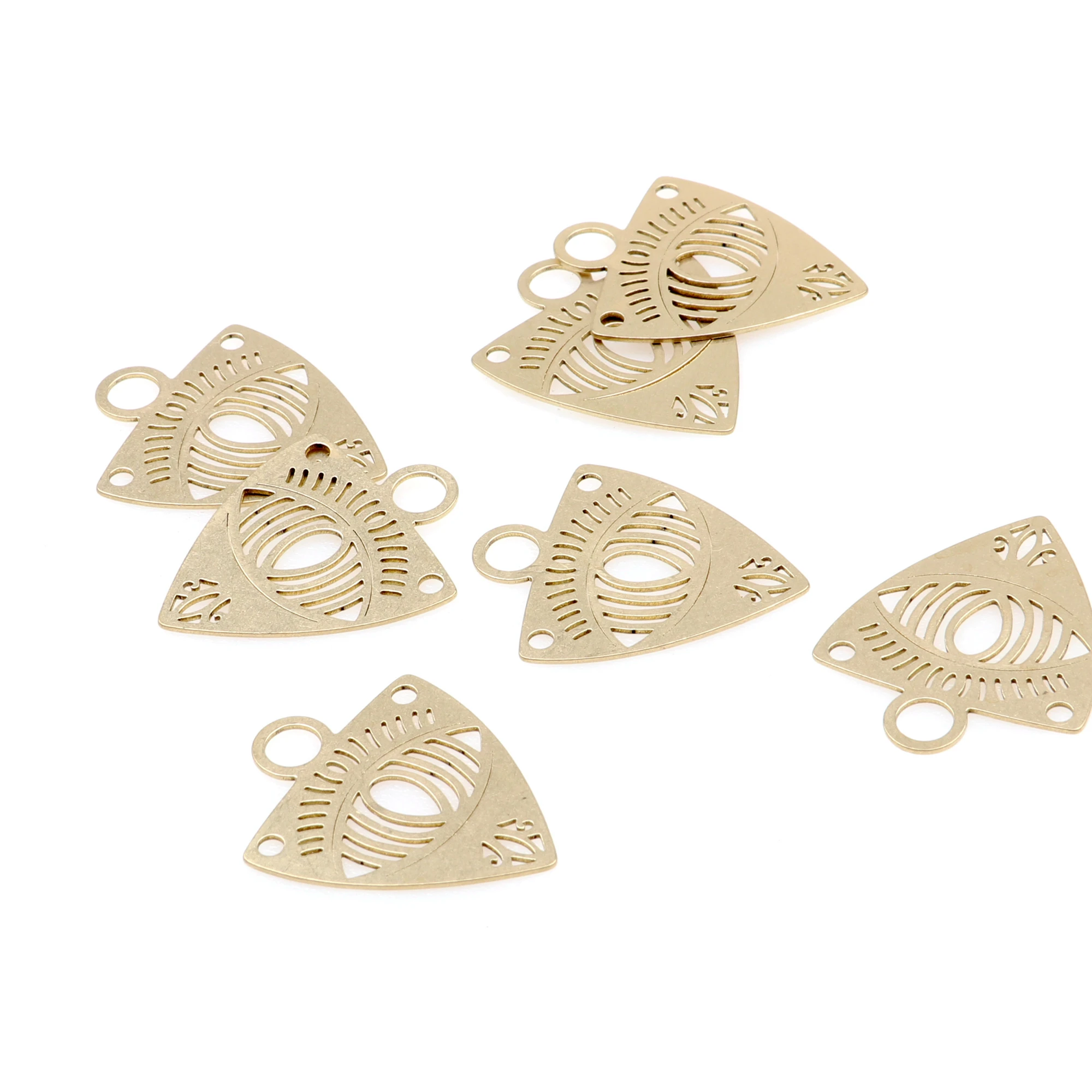 Raw Hammered Brass Charms,Geometry connector,Findings Accessories For Diy Earrings Necklace Bracelet DIY Making,Jewelry Supplies