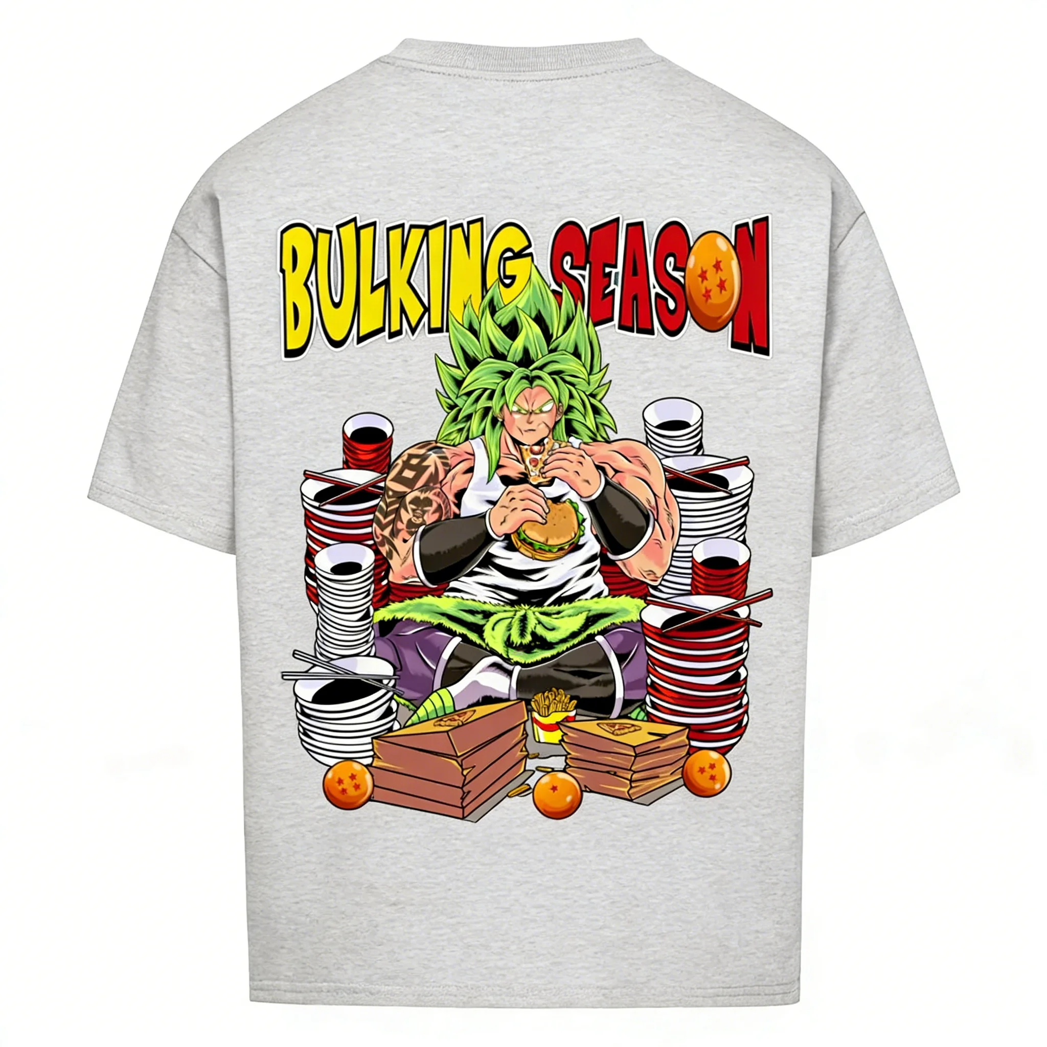 Dragon Ball Broly T-Shirt Herren 2026 Sommer Übergroßes Baumwoll-T-Shirt mit Anime-Grafikdruck Streetwear Gym Casual Outdoor Fitness Lockeres T-Shirt