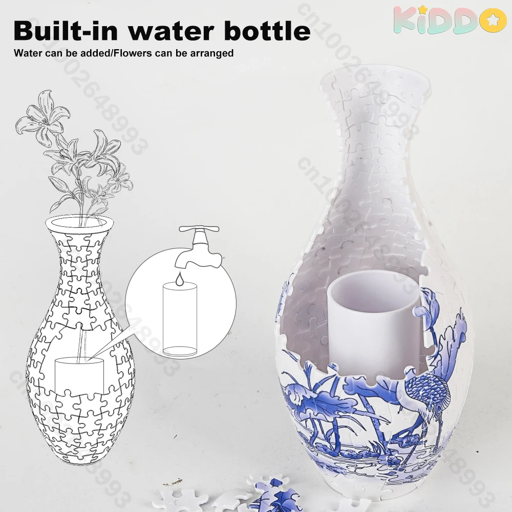 

3D головоломка, ваза для цветов, строительные блоки, уникальная ваза, 160stk, изогнутые кусочки головоломки, согревающий подарок для дома, цветочные композиции для дома