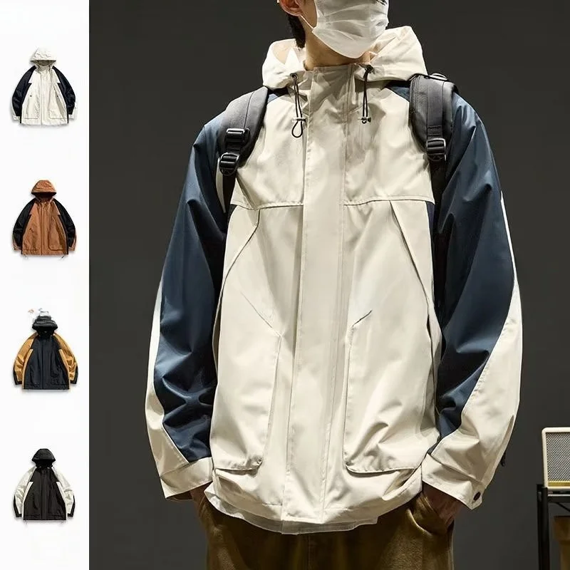 

Men's Casual Hoodie Jaet plus Size Sli Windproof Polyester Fiber Autumn Wear Zipper Decoration Loose Fit Spor