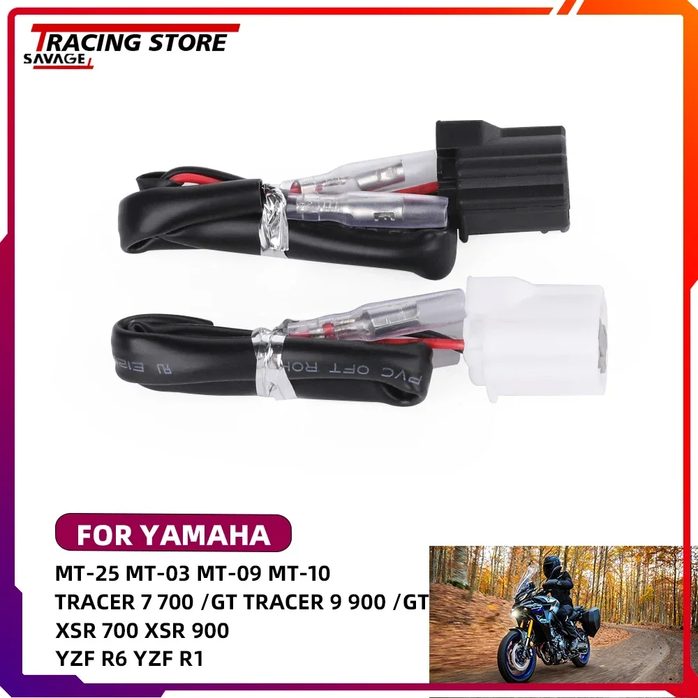 

LED Turn Signal Wire Connector For Yamaha MT-25 MT-03 MT-09 MT-10 Tracer 7 /GT 9 /GT XSR700 XSR900 YZFR6 YZFR1 Flasher Adapter