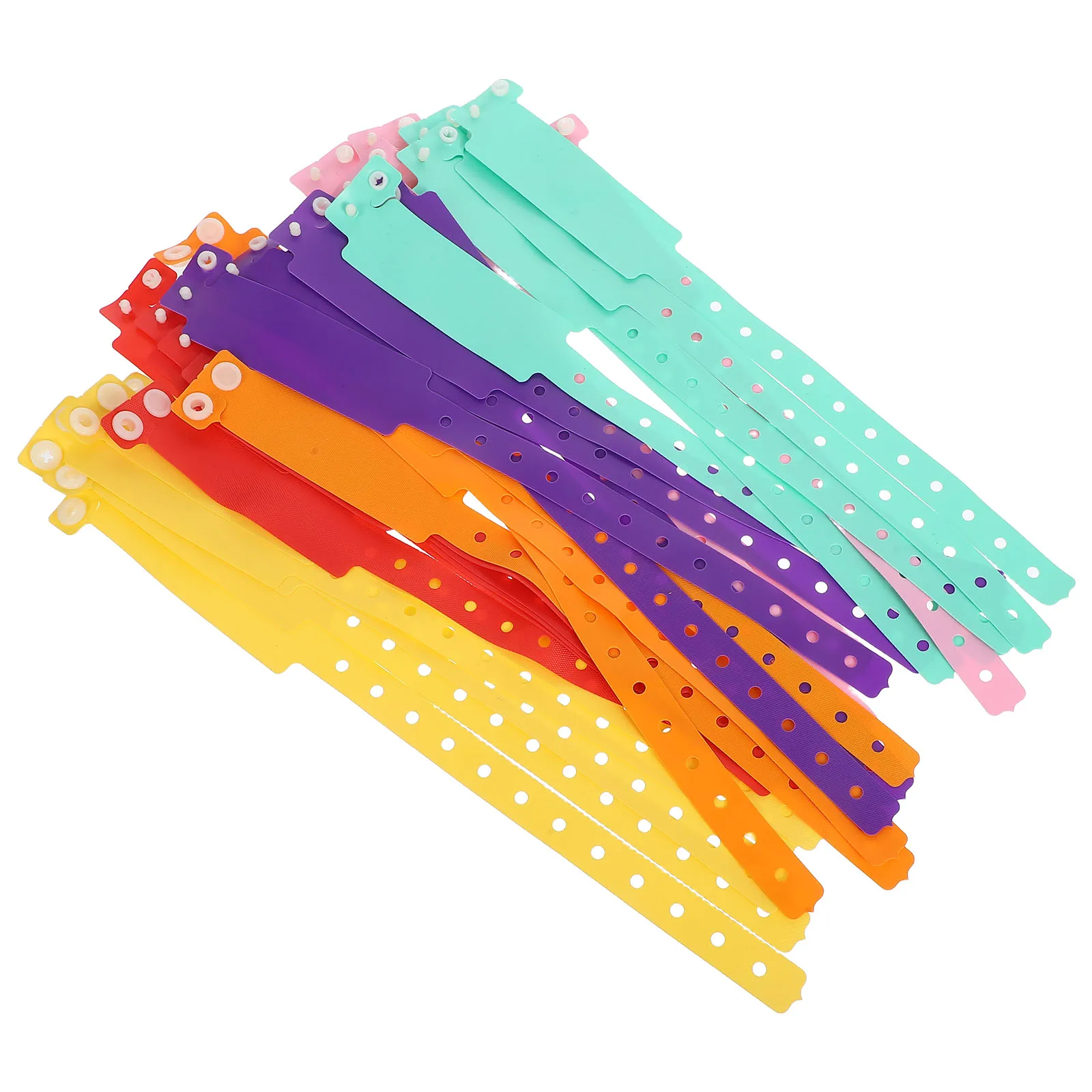 30pcs Id Waterproof Pvc Wristbands Durable Comfortable Adjustable Blank Soft Bands For Hospitals Bars Events Sports Concerts