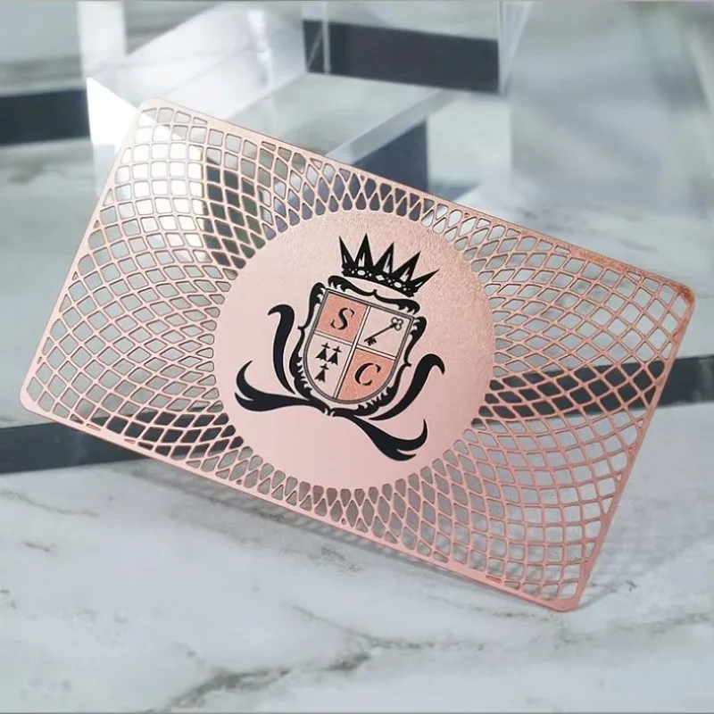 

Китайская фабрика двухсторонняя металлическая визитная карточка