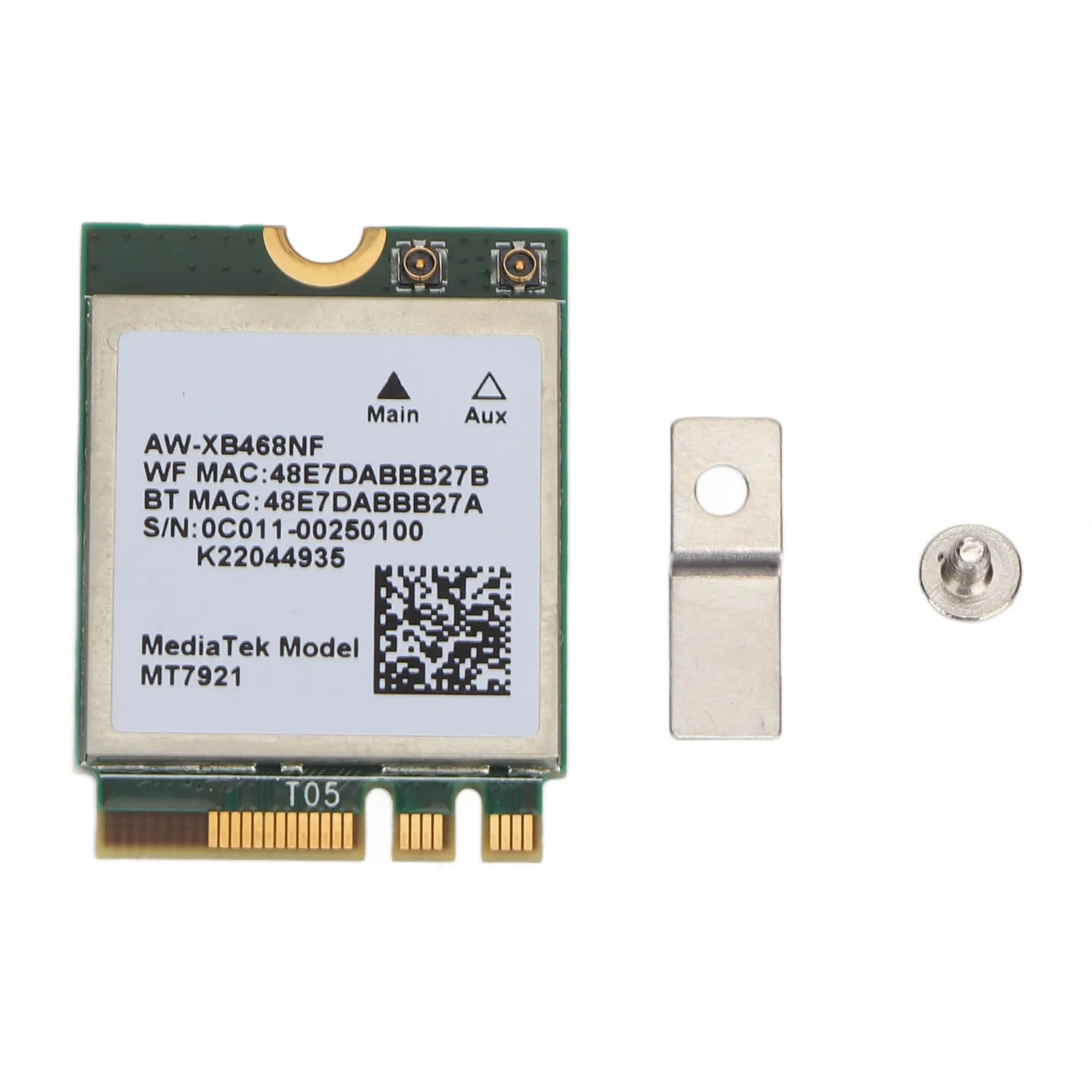 MT7921 NGFF M.2 Network Card Bluetooth 5.2 1800Mbps 2.4Ghz 5Ghz Dual Band WiFi Wireless Network Card for Windows 10 11
