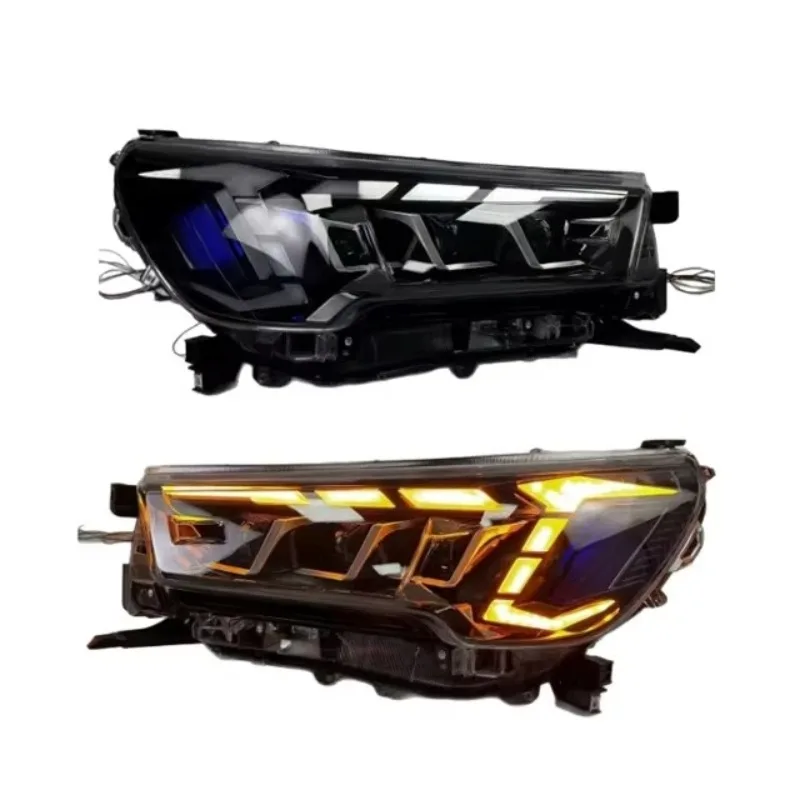 

For Hilux 2020-2024 LED Headlight 12V 6000K IP67 Waterproof Plug-and-Play Angel Eye DRL Automotive Accessories