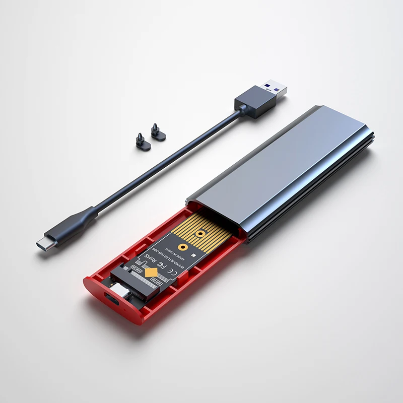 Obudowa na SSD M2 obudowa NVMe USB 3.1 typ C 10gbps M.2 NVME PCIe SSD 6gbps M.2 SATA SSD zewnętrzny skrzynia adaptera podwójny protokół 2 kabel