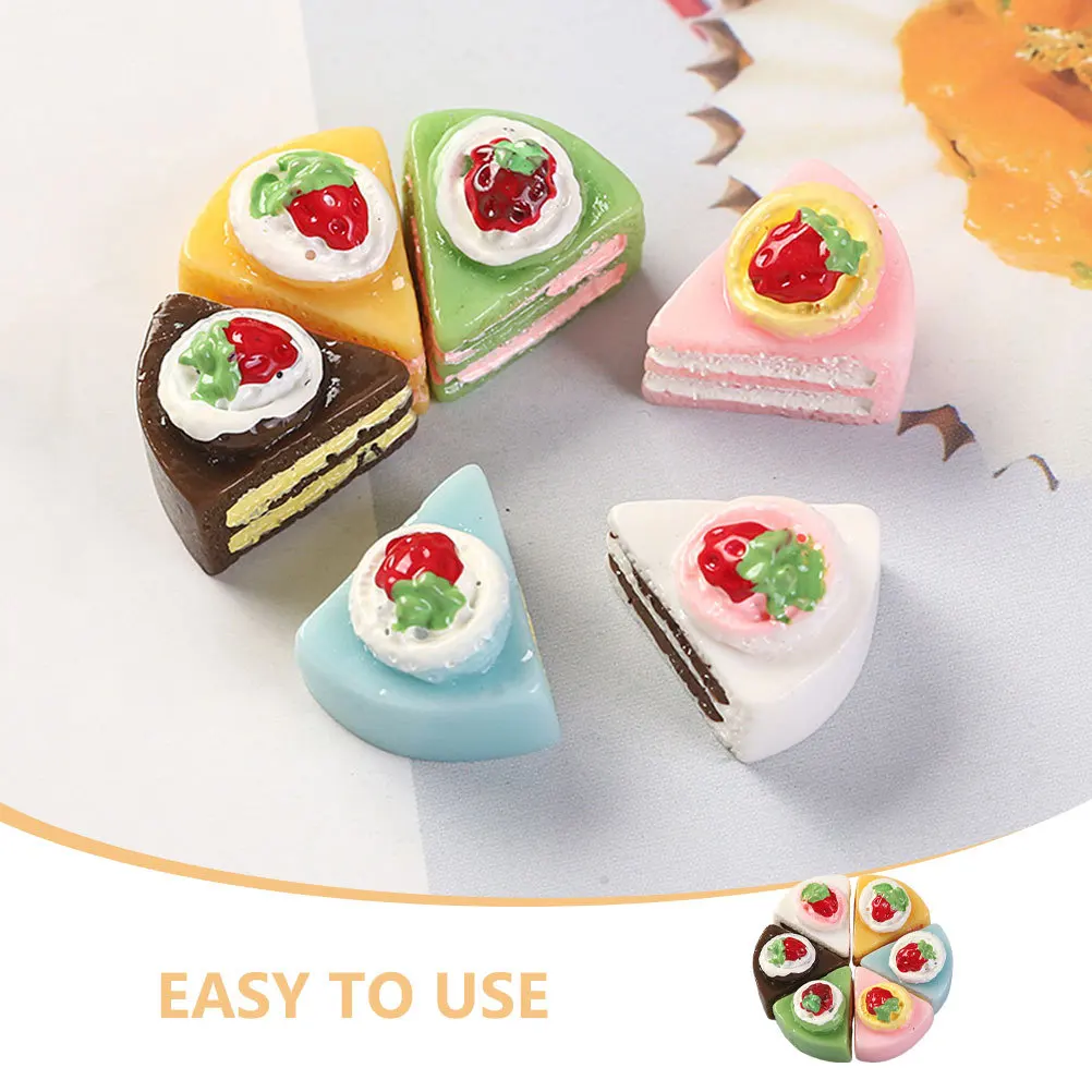 12 pezzi mini dessert torta ornamento ornamento in resina decorativo cibo finto per mini casa cucina torta da dessert in miniatura