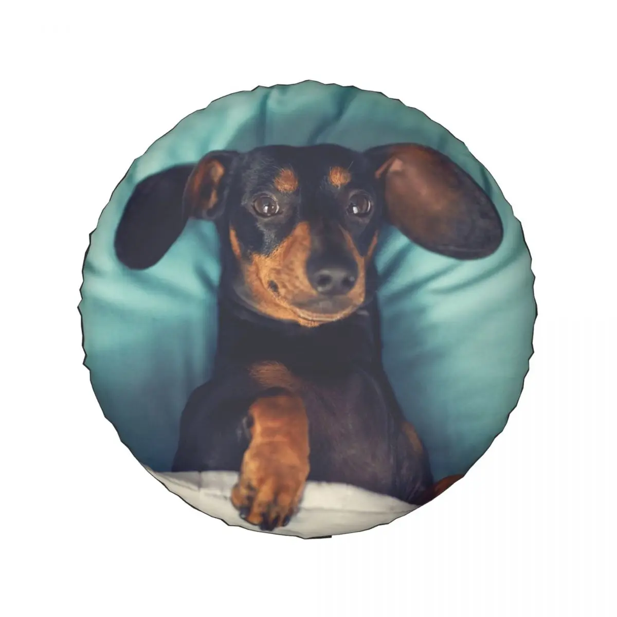 Custom Dachshund Spare Tire Cover for Jeep Wrangler Badger Sausage the Wiener Dog RV Car Wheel Protector 14-17 Inch