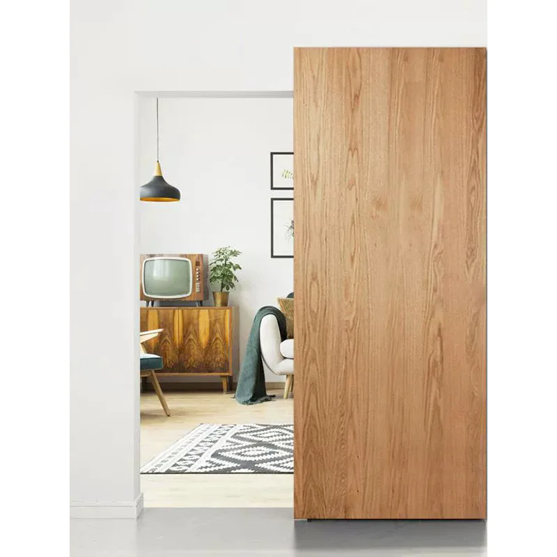 

Sliding door sliding door trackless bathroom solid wood bedroom kitchen invisible partition ghost barn