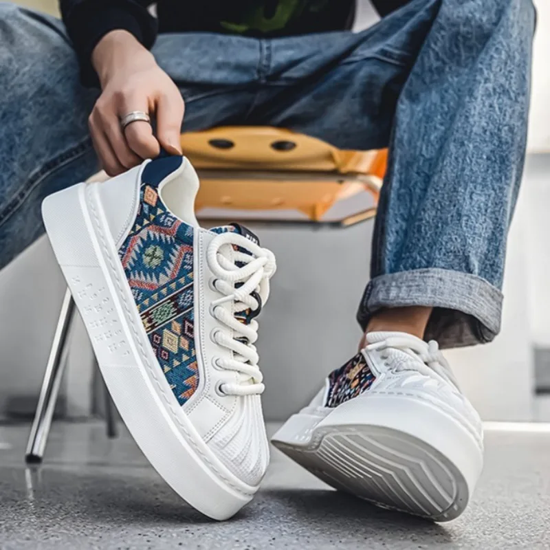 

White Shoes for Men Fashion New Casual Men Shoes Comfortable Breathable Outdoor Tennis Walking Sneakers Men Zapatos De Hombre
