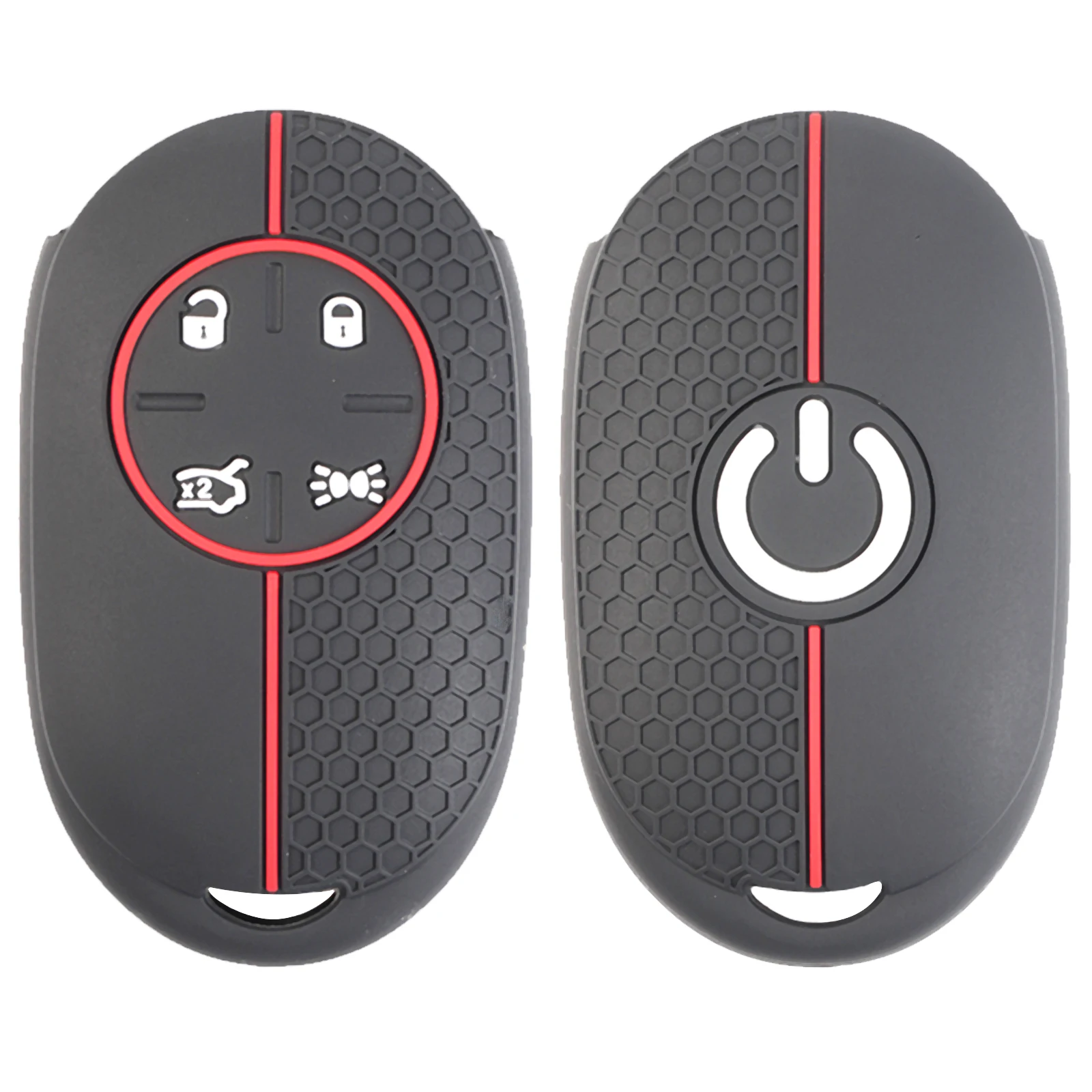 4 Button Silicone Key Ring Case Cover Shell Holder Protector For Fiat 500 500E 2020 2021 2022 Interior Styling Auto Accessories