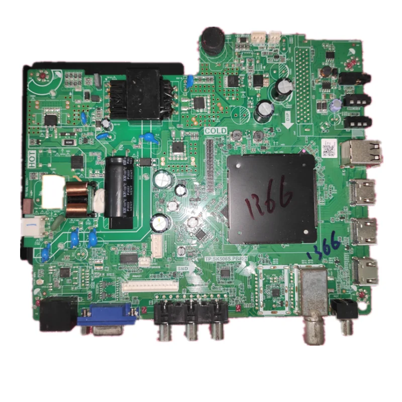 

TP.SK506S.PB802 Network WiFi TV motherboard 4-core 1G+8g 65V 560ma for 1920X1080 OR 1366x768