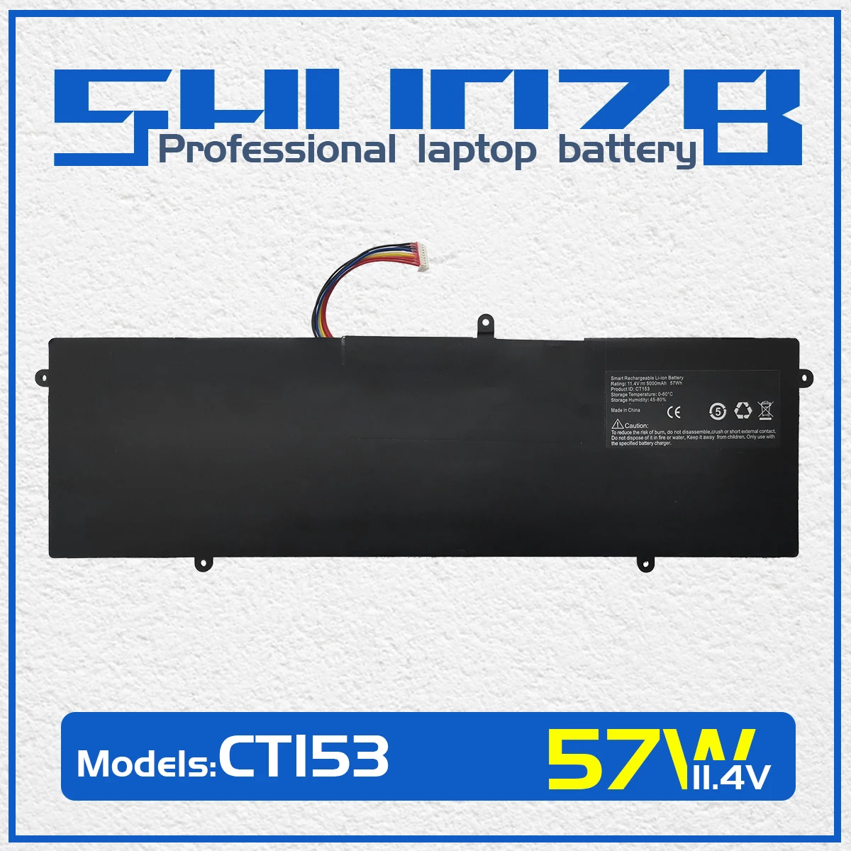 

SHUOZB CT153 Laptop Battery For Byone 53B BU53 CU53 Feedme F5 F6 F7 F8 F9 Pro Tablet PC 11.4V 57Wh 5000mAh New Free Tools