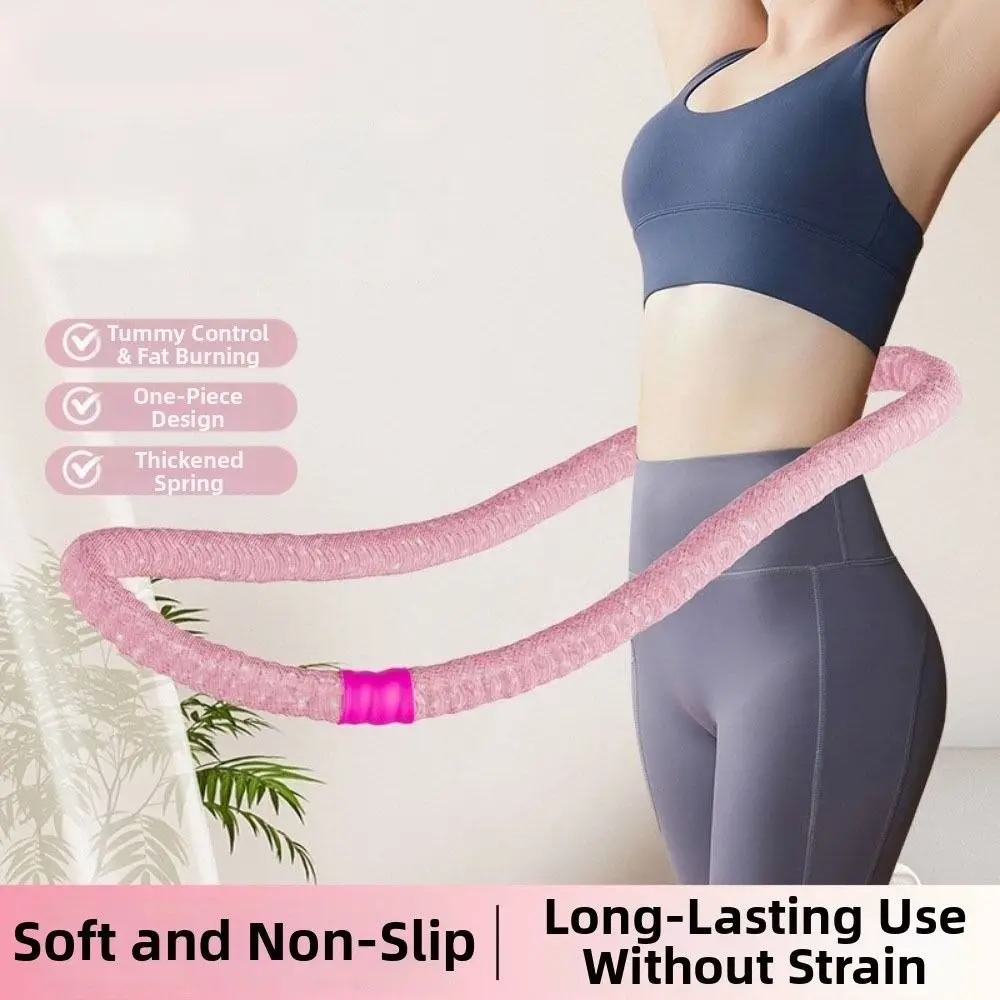 Soft Spring Fitness Circle Internal Spring Low Noise Weighted Fitness Hoop Weight Loss Foldable Spring Tube Yoga Circle