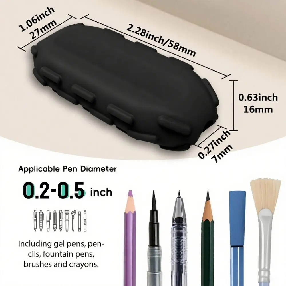 1oz Weighted Elderly & Special Needs Improves Penmanship Handwriting Aid Silicone Solid Color Writing Trainer for Autism ADHD