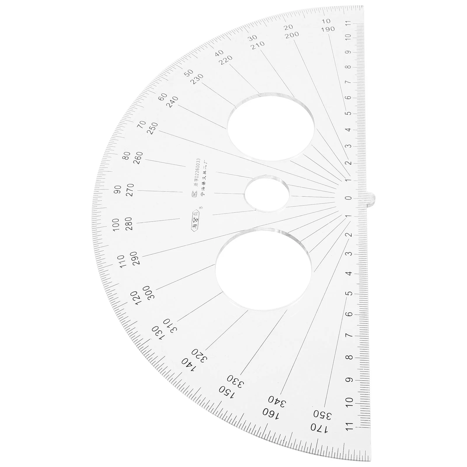 Semicircle Protractor 180 Degrees Plastic Metric Tape Measure Small Geometry Angle Tool for Student Math Clear Safe