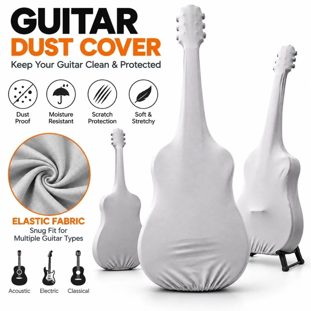 High Elasticity Guitar Dust Cover Waterproof Scratch-resistant Storage Case Soft 36-41Inch Instrument Protective Cover Travel