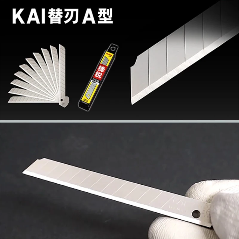 

TAJIMA CB30KH 10Pcs 9mm A-Type Utility Knife Blades - Sharp Replacement Blades for Cutter, DIY/Office/Workshop Use